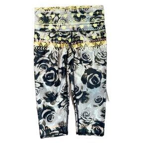 Teeki Floral Tribal Capri Leggings